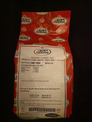 Crown Oumas Boerewors Spice 1.1kg